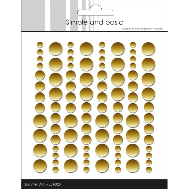 Simple and Basic Enamel Dots Metallic Gold Matte SBA028 