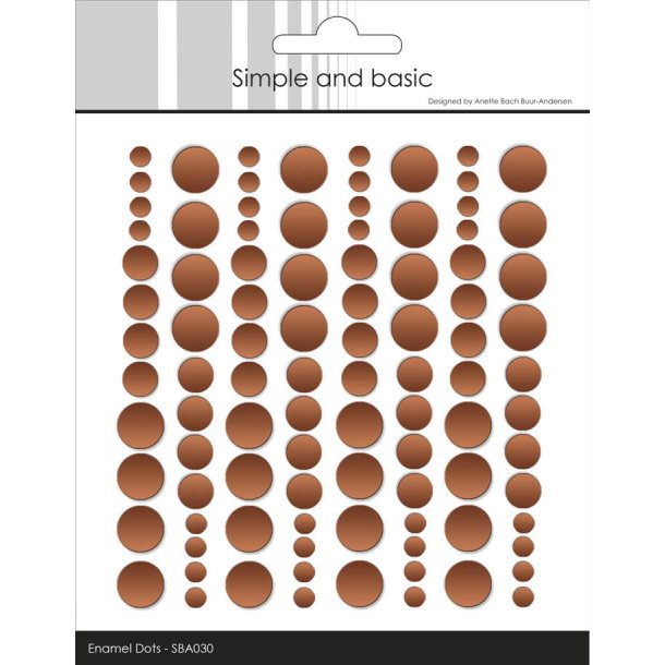 Simple and Basic Enamel Dots Metallic Copper Matte SBA030