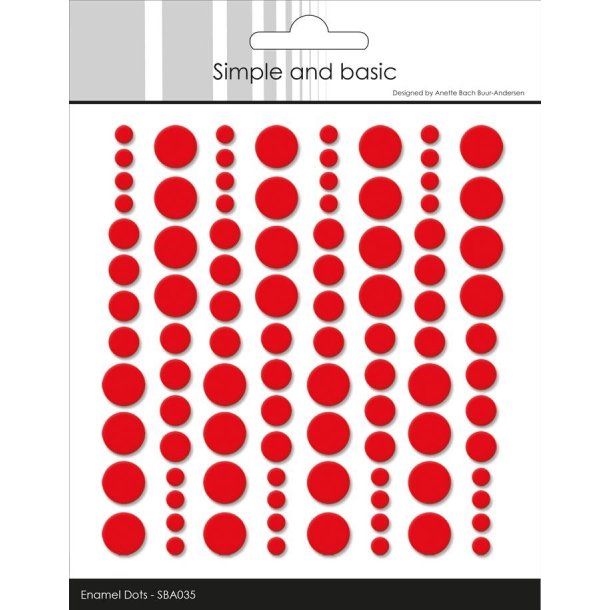 Simple and basic Enamel Dots Pink Red 96stk SBA035 