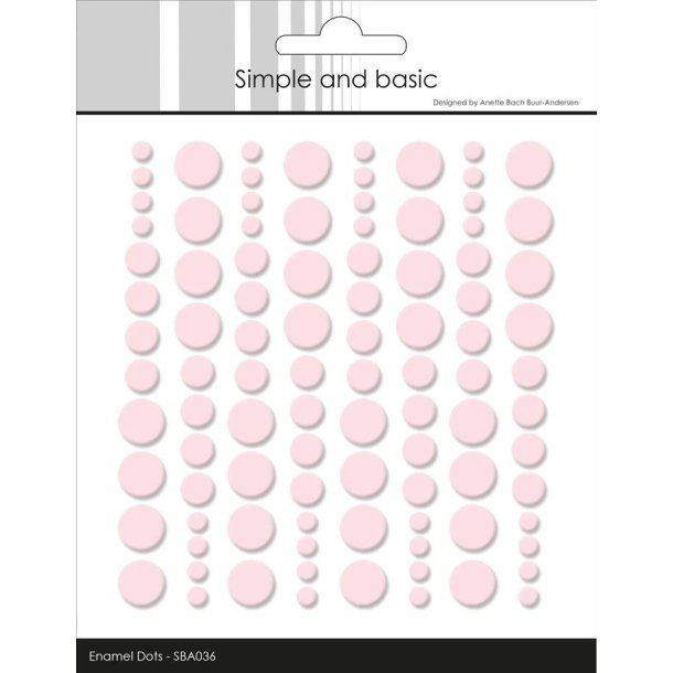 Simple and basic Enamel Dots Light Pink 96stk SBA036 