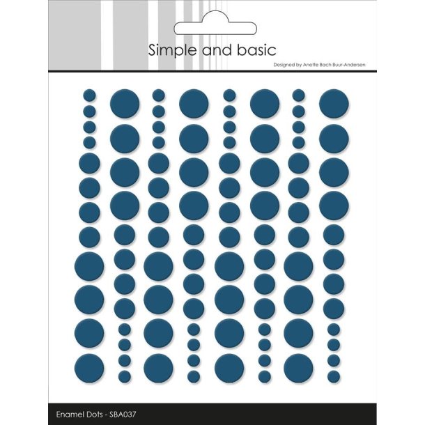 Simple and basic Enamel Dots Jeans Blue 96stk SBA037 