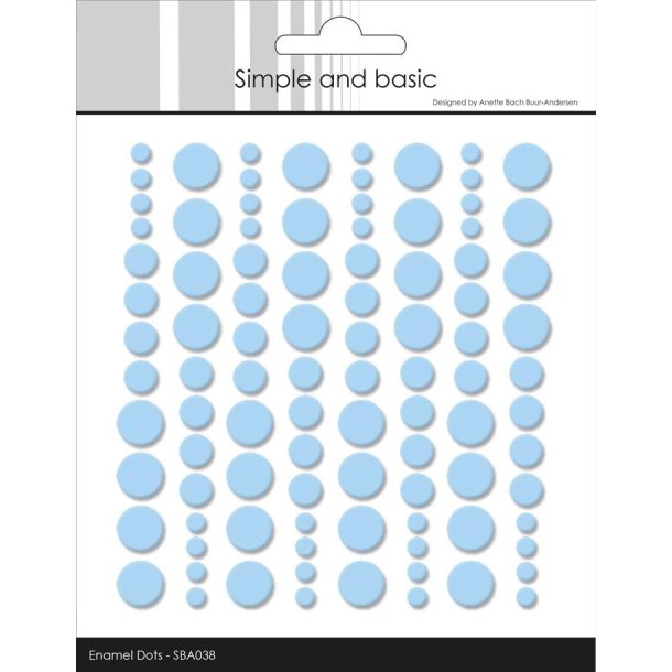 Simple and basic Enamel Dots Medium Blue 96stk SBA038 