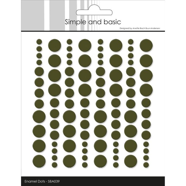 Simple and basic Enamel Dots Moss Green 96stk SBA039 
