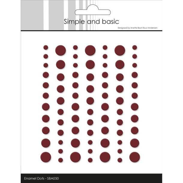 Matte Enamel Dots "Wine Red - (77 pcs)" SBA050 