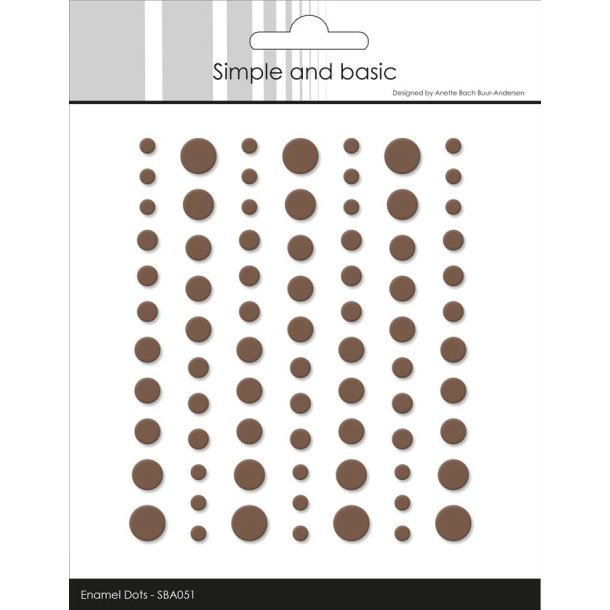 Simple and Basic Matte Enamel Dots "Coffee - (77 pcs)" SBA051 