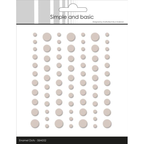 Simple and Basic Matte Enamel Dots "Beige - (77 pcs)" SBA052