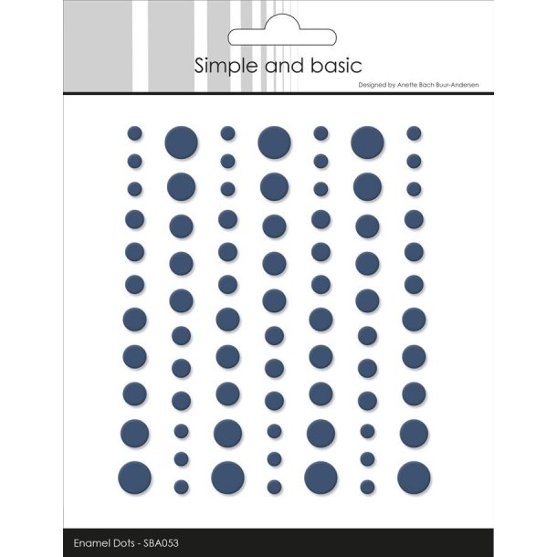 Simple and Basic Matte Enamel Dots "Navy - (77 pcs)" SBA053