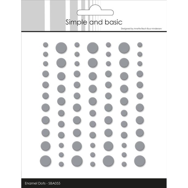 Simple and Basic Matte Enamel Dots "Concrete - (77 pcs)" SBA055
