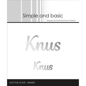 Hot foil plate Knus