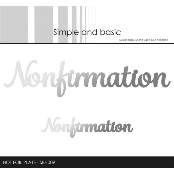 BEMRK Hot Foil Plate "Nonfirmation" SBH009 Simple and basic  D21