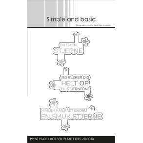 Press Plate Du er en stjerne SBH034 Simple and Basic 