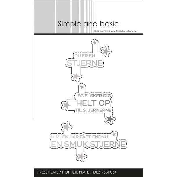 Press Plate Du er en stjerne SBH034 Simple and Basic 