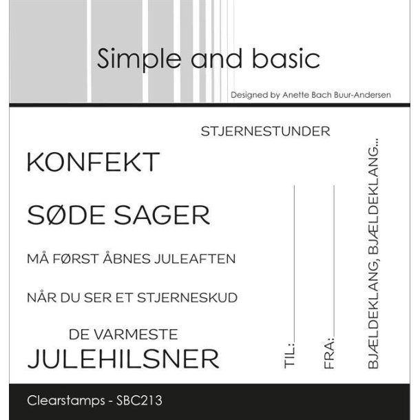 Akrylstempel Sde sager A7 SBC213 Simple and basic 