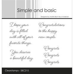 Akrylstempel Engelske tekster SBC215 Simple and Basic