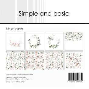 L�S BESKRIVELSE Simple and Basic Papirblok SBP516 Soft Spring 15x15cm BESTILLINGSVARE