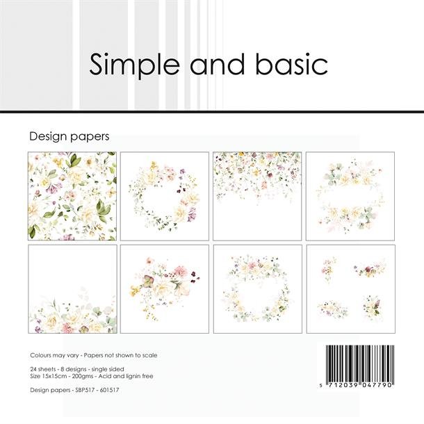 LS BESKRIVELSE Simple and Basic Papirblok SBP517 Spring Feelings 15x15CM BESTILLINGSVARE