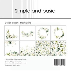 L�S BESKRIVELSE Papirblok SBP529 Fresh Spring 15x15cm simple and basic BESTILLINGSVARE