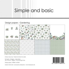 Papirblok SBP569 Gardening 15x15cm simple and basic 