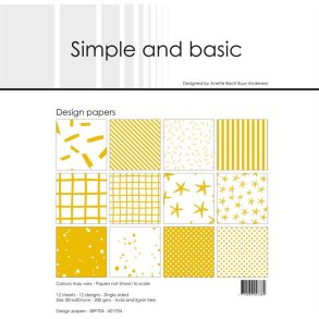 L�S BESKRIVELSE Papirblok SBP704 Mustard 30,5x30,5cm BESTILLINGSVARE