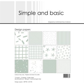 L�S BESKRIVELSE Papirblok SBP705 Sage 30,5x30,5cm BESTILLINGSVARE