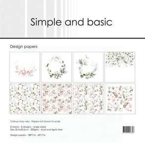 L�S BESKRIVELSE Simple and Basic Papirblok SBP716 Soft Spring 30,5x30,5cm BESTILLINGSVARE