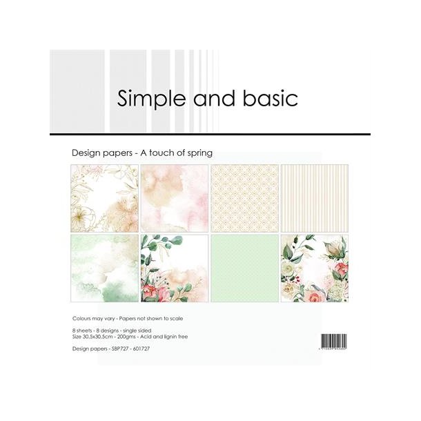 Papirblok Simple and Basic A touch of spring SBP727 30,5x30,5cm 