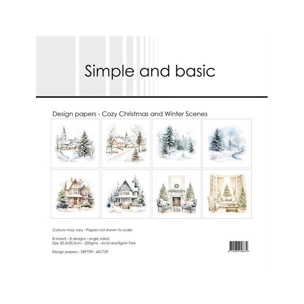 Papirblok Cozy Christmas and winter Scenes 30,5x30,5cm SBP739 Simple and basic 