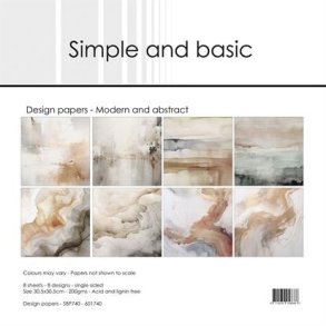 L�S BESKRIVELSE Papirblok Moderne and abstract 30,5x30,5cm SBP740 Simple and basic BESTILLINGSVARE