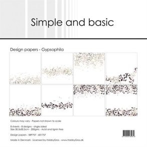 Papirblok Simple and Basic Gypsophila SBP757 30,5x30,5cm