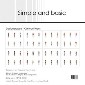 Papirblok SBP760 Cartoon Teens 30,5x30,5cm simple and basic
