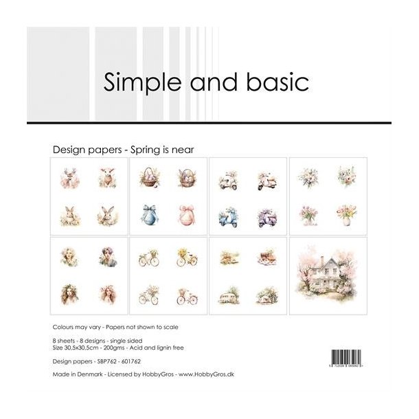 Papirblok SBP762 Spring is near 30,5x30,5cm simple and basic 