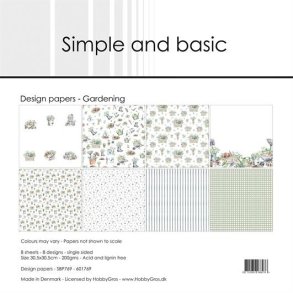 L�S BESKRIVELSE Papirblok Simple and Basic Gardening SBP769 30,5x30,5cm BESTILLINGSVARE