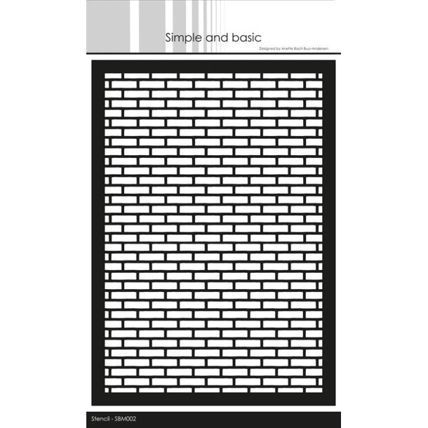 Stencil Bricks SBM002 A5 Simple and basic 