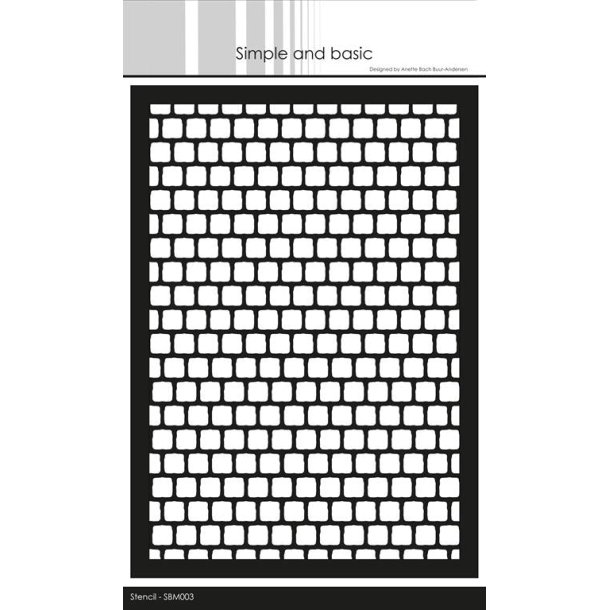 Stencil Cobblestones SBM003 A5 Simple and basic 