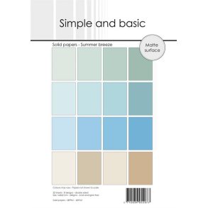 Papirblok SBP961 Design Solid papers Summer Breeze A5 simple and basic 