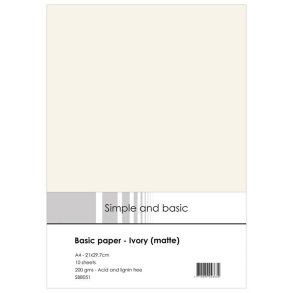 Simple and basic Basic Paper - Ivory -matte- SBB051 A4