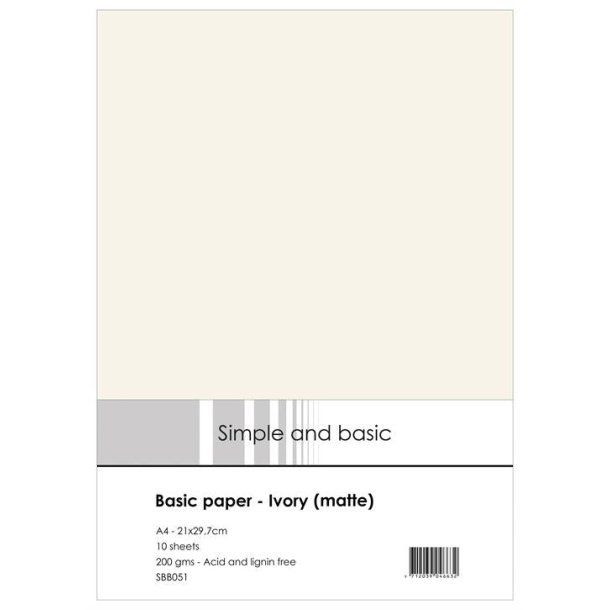 Simple and basic Basic Paper - Ivory -matte- SBB051 A4