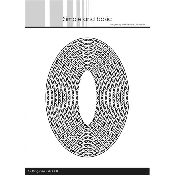 Simple and Basic Die SBD308 Circle Edges Oval 