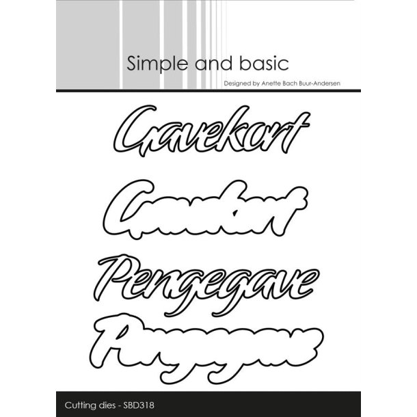 Simple and Basic Die SBD318 Danske tekster