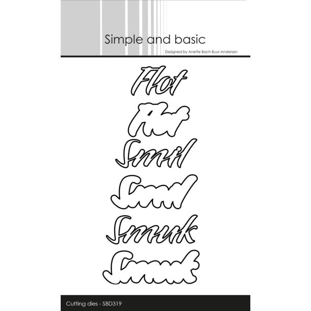 Simple and Basic Die SBD319 Danske tekster