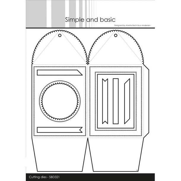 Simple and Basic Die SBD321 Scalloped giftbox - High 