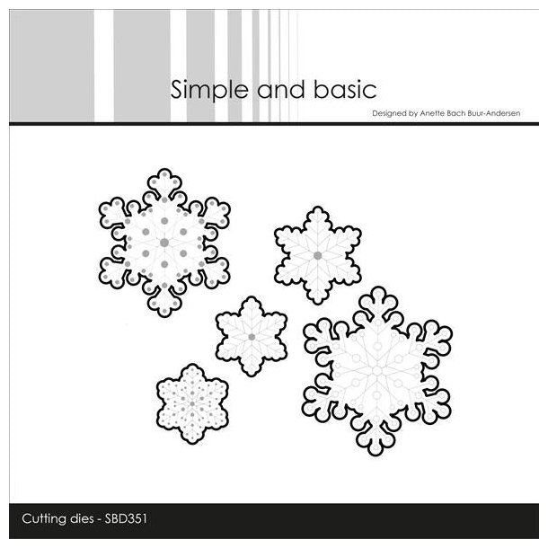 Simple and Basic Die Snowflakes - outline for SBC165 SBD351 D30