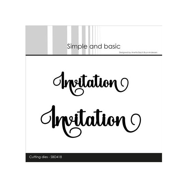 Die Invitation SBD418 Simple and basic 