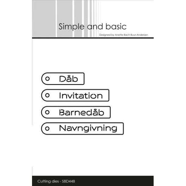 Die Danish Tag Texts SBD448 Simple and Basic