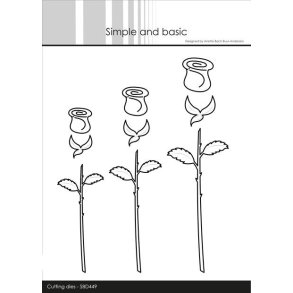 Die Set of 3 Roses SBD449 Simple and Basic