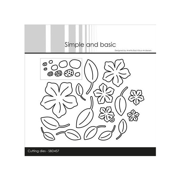 Die Flowers and Leaves 2 SBD457 Simple and basic