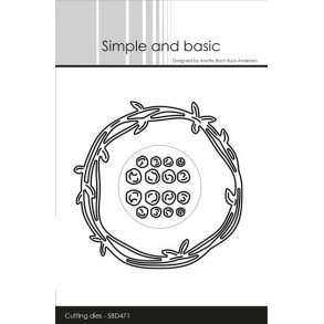 Die Wreath w/Berries SBD471 Simple and Basic 