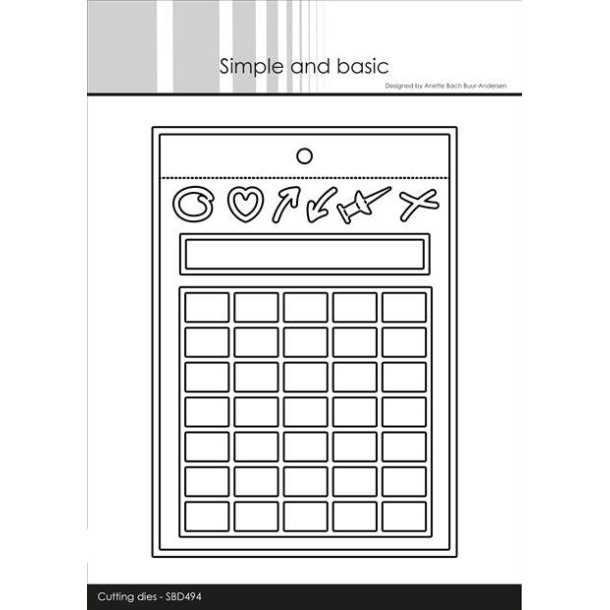 Die Calender for everything SBD494 Simple and basic 