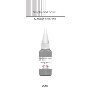 Simple and Basic Metallic Silver ink SBI003 20ml 