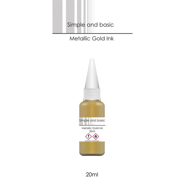 Simple and Basic Metallic Gold ink SBI004 20ml 